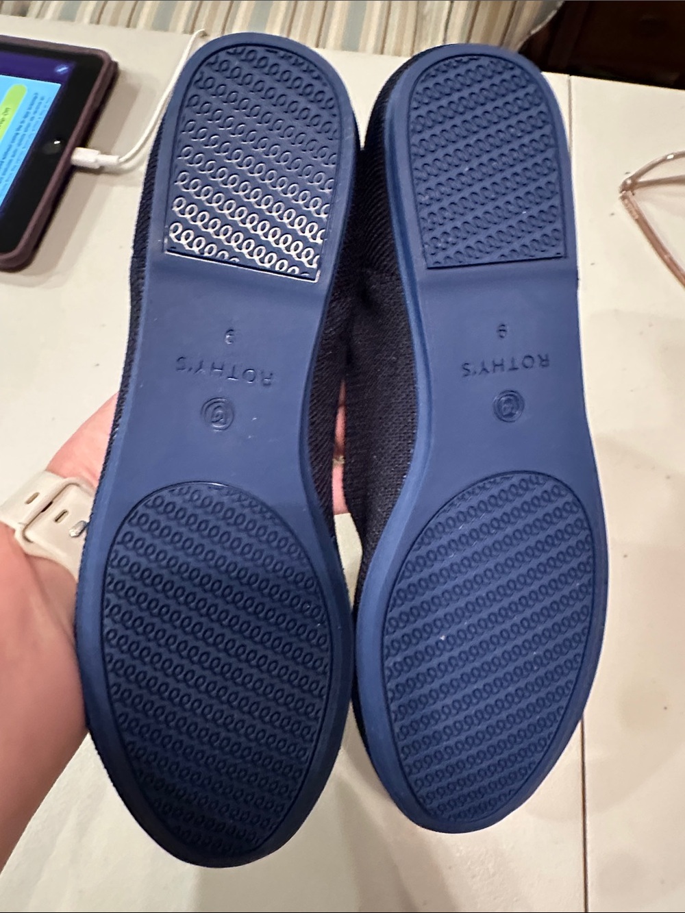 Rothy's Navy Knit Flats - Picture 2 of 3